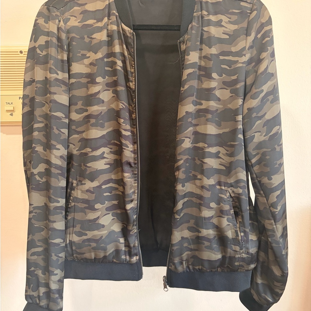Saks Fifth Avenue Green Camouflage Jacket Size S